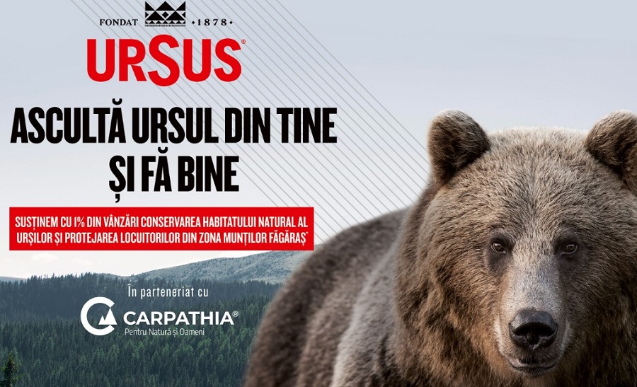 URSUS oferă 1% din vânzări pentru protejarea habitatului natural al urșilor și a locuitorilor din zona Munților Făgăraș